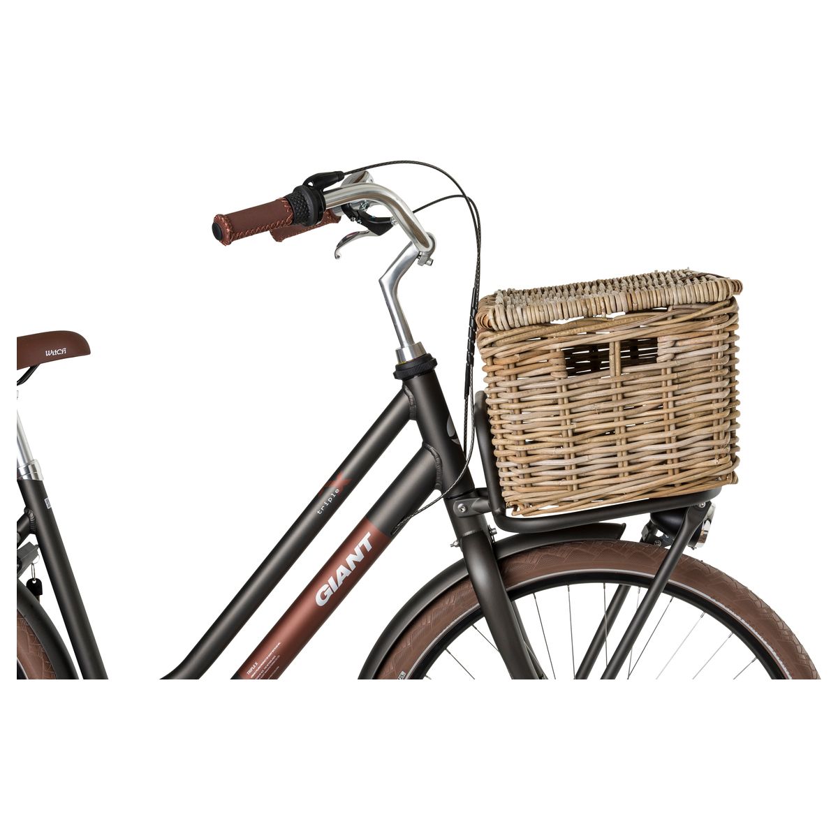Fastrider Sera Rattan Fahrradkorb mit Deckel fit example