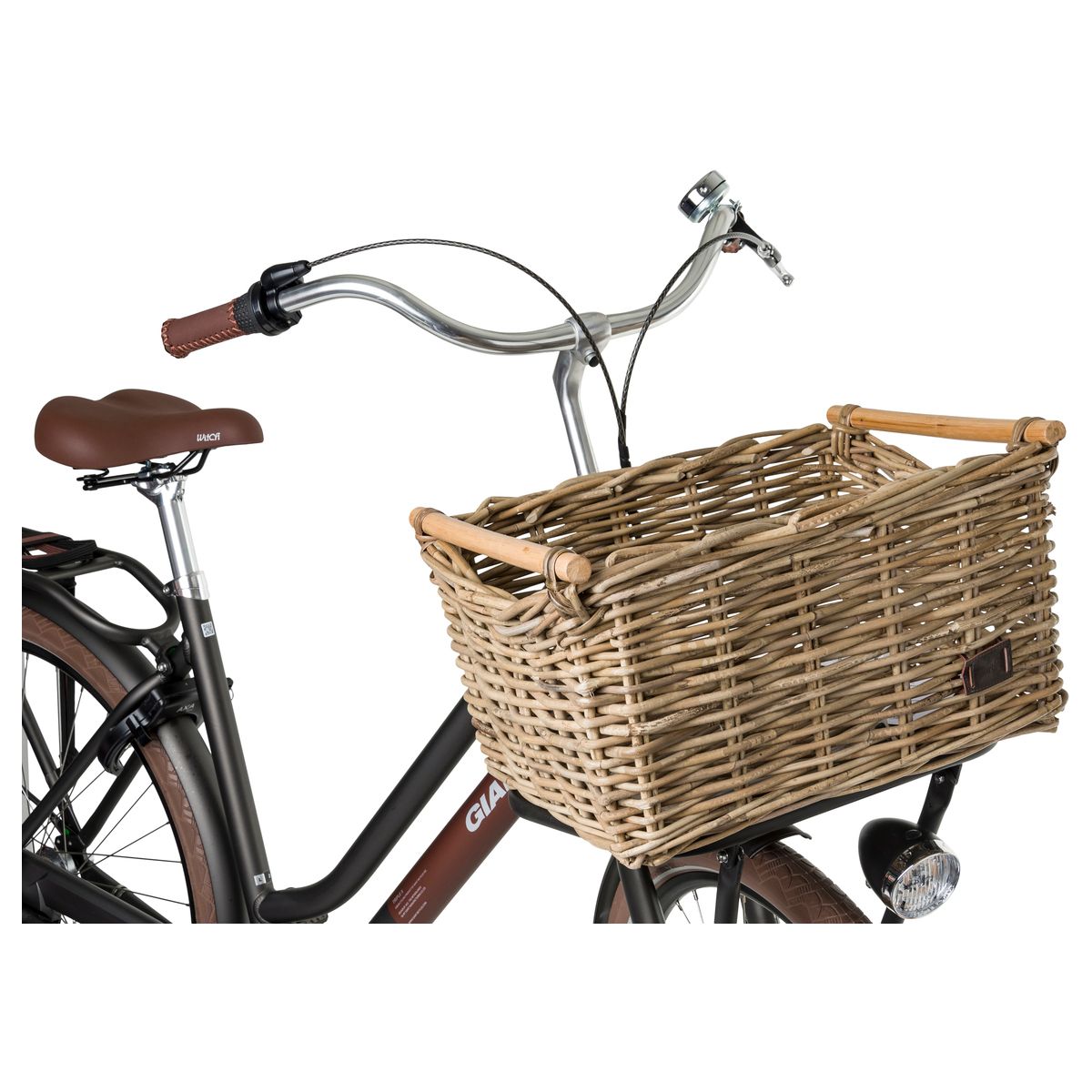 Fastrider Bamboo Rattan Bicycle basket fit example