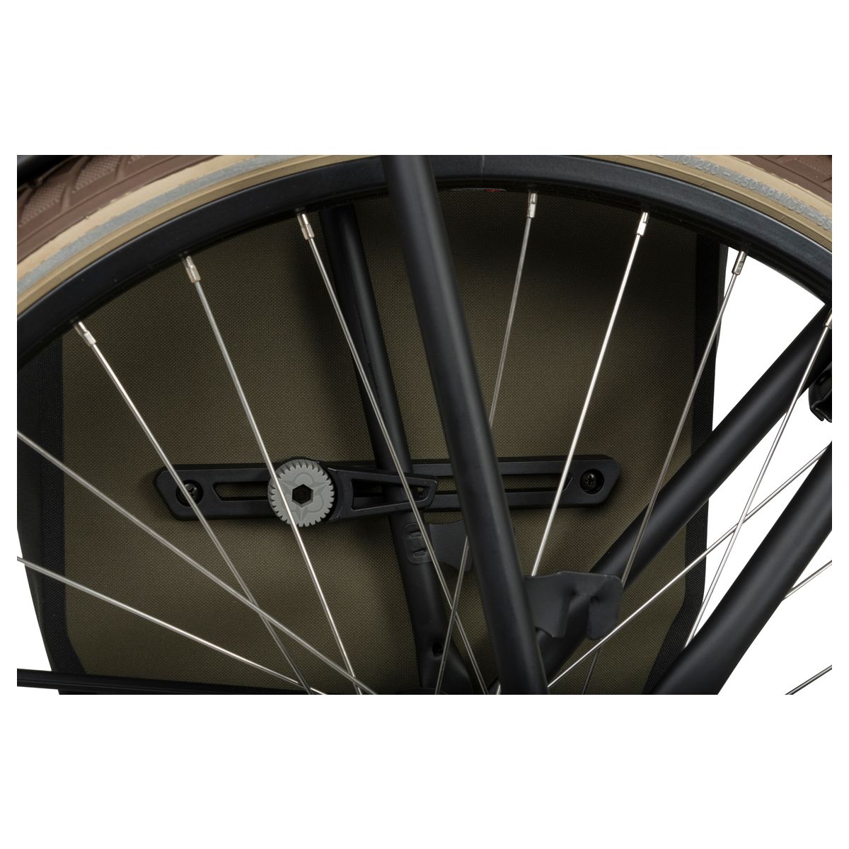 Clean Einzelne Fahrradtasche Shelter Click'nGo Large Green fit example