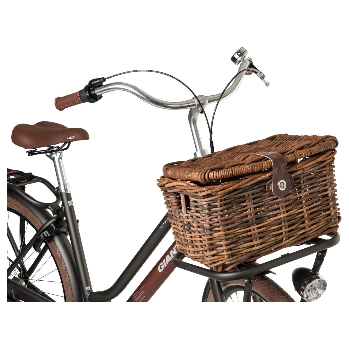 Fastrider Sera Rattan Fahrradkorb mit Deckel fit example