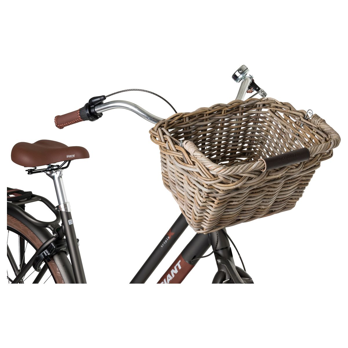 Fastrider Elif Rattan Bicycle basket fit example