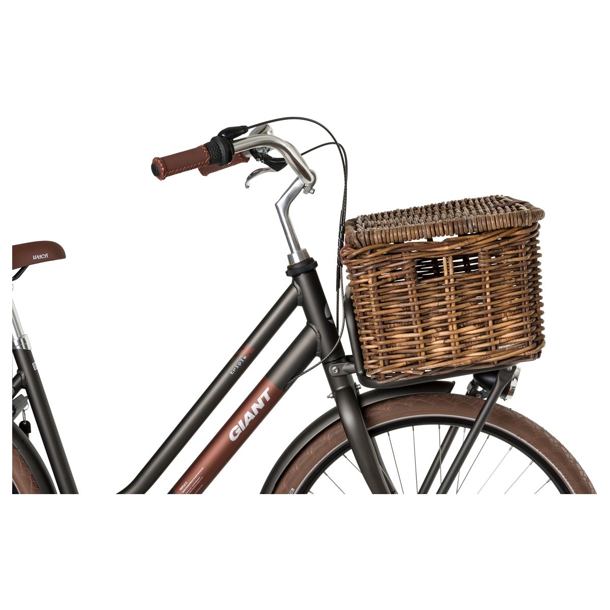 Fastrider Sera Rattan Fahrradkorb mit Deckel fit example