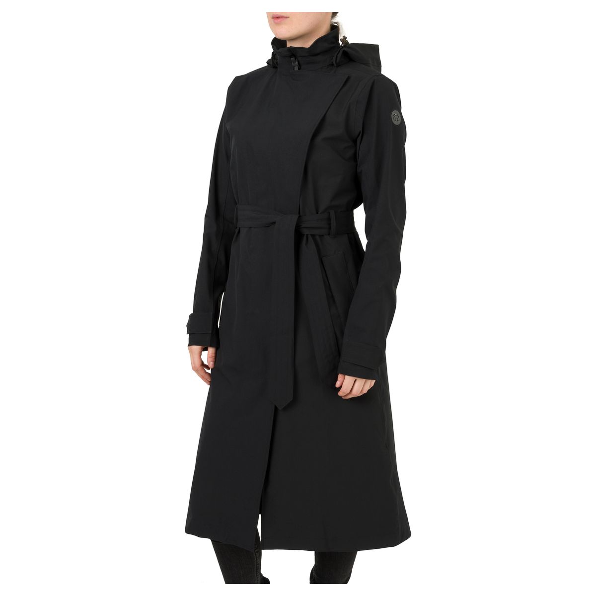 Trench Coat Long Rain Jacket Urban Outdoor Women fit example