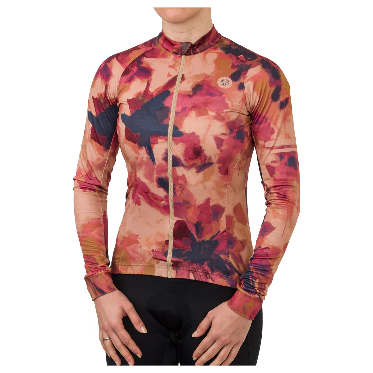 Oil Flower Maglia Manica Lunga Trend Donne fit example