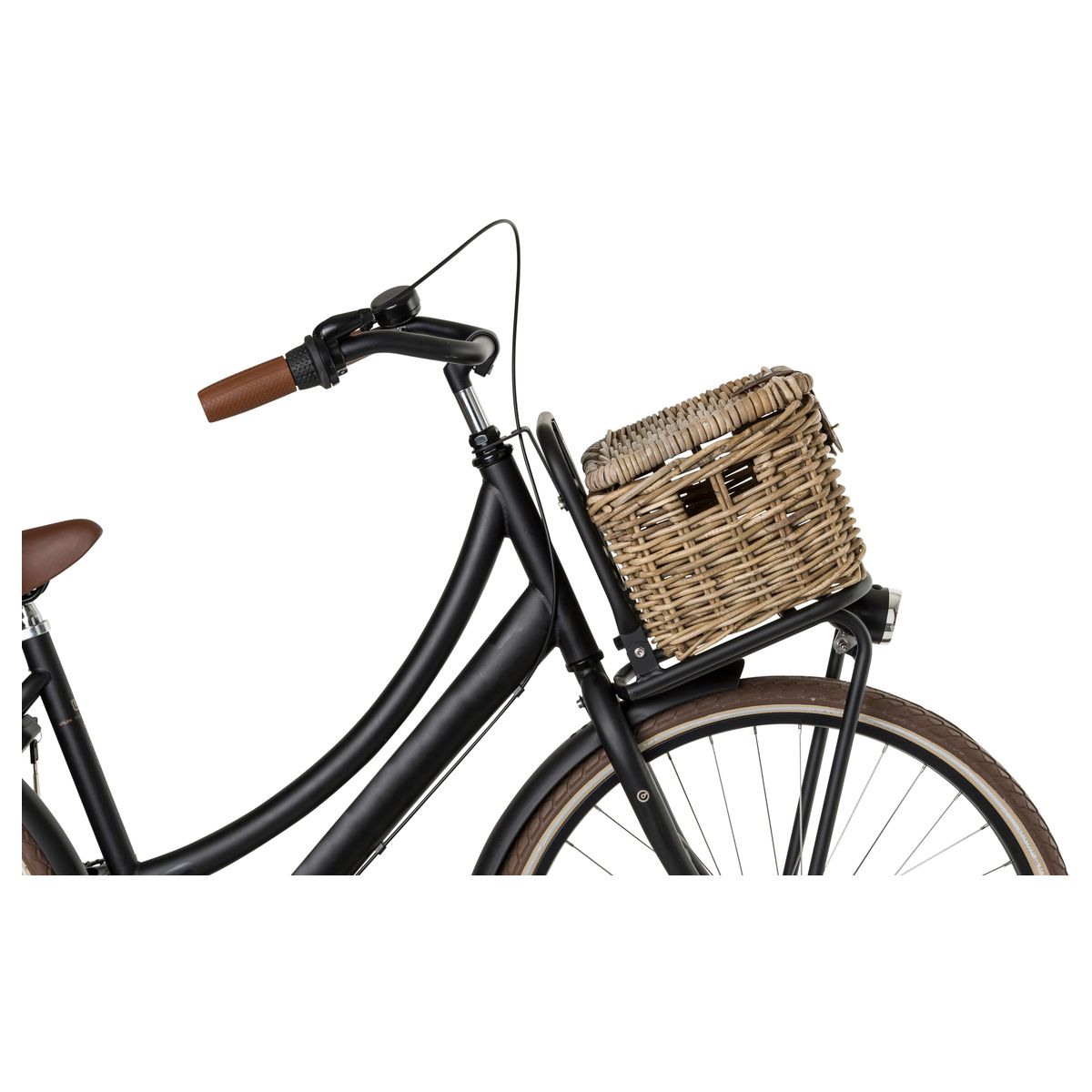 Fastrider Sera Rattan Fahrradkorb mit Deckel fit example