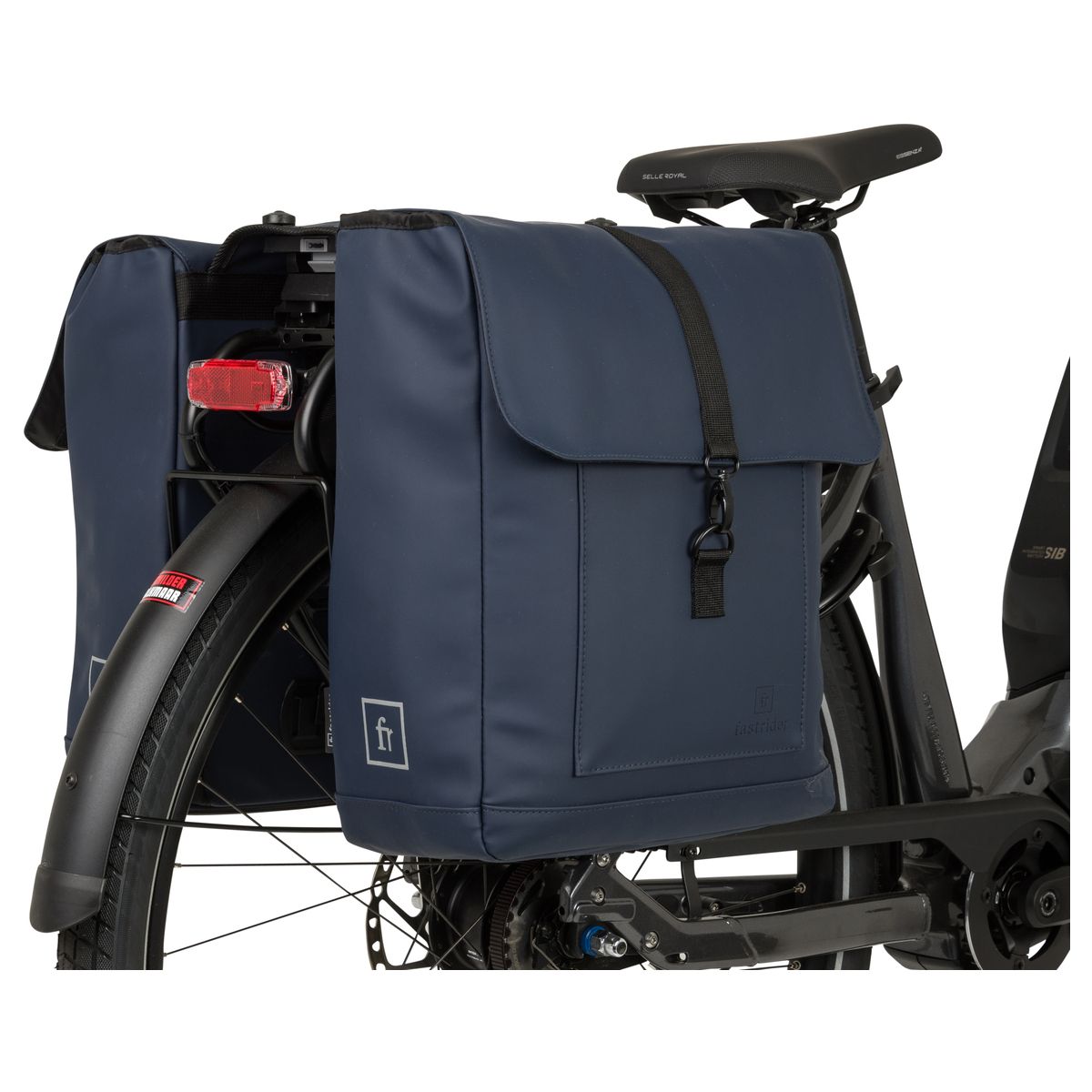 Fastrider JAXX II DOUBLE BIKE BAG TREND NAVY fit example