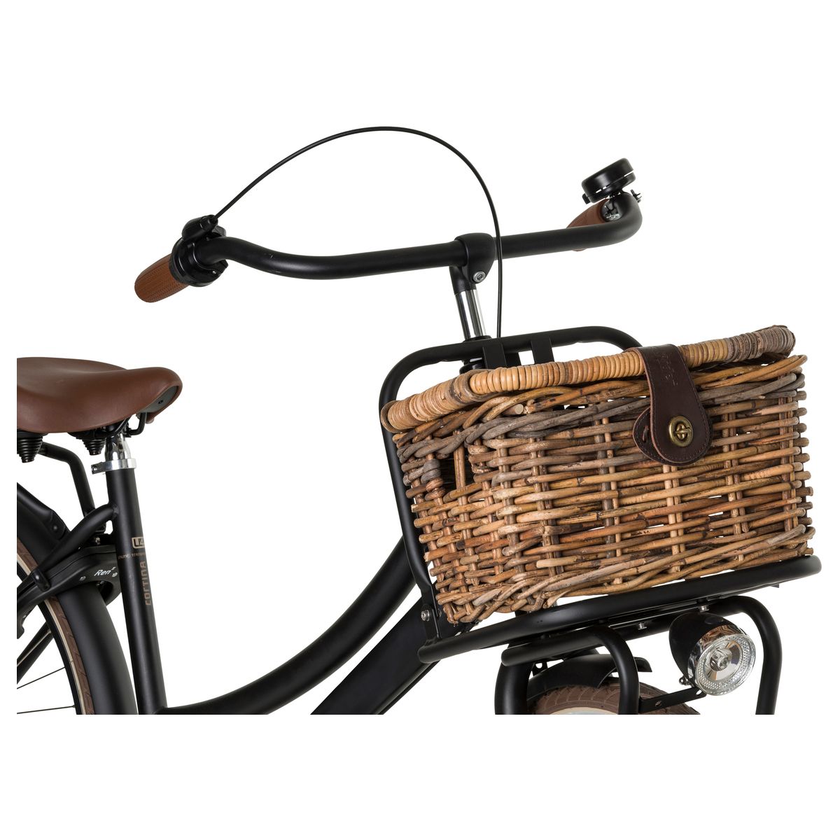 Fastrider Sera Rattan Fahrradkorb mit Deckel fit example